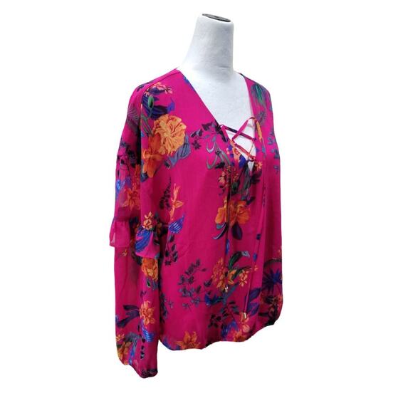 International Concepts‎ Women's Floral Blouse Size XL 2023 NEW - Picture 9 of 11